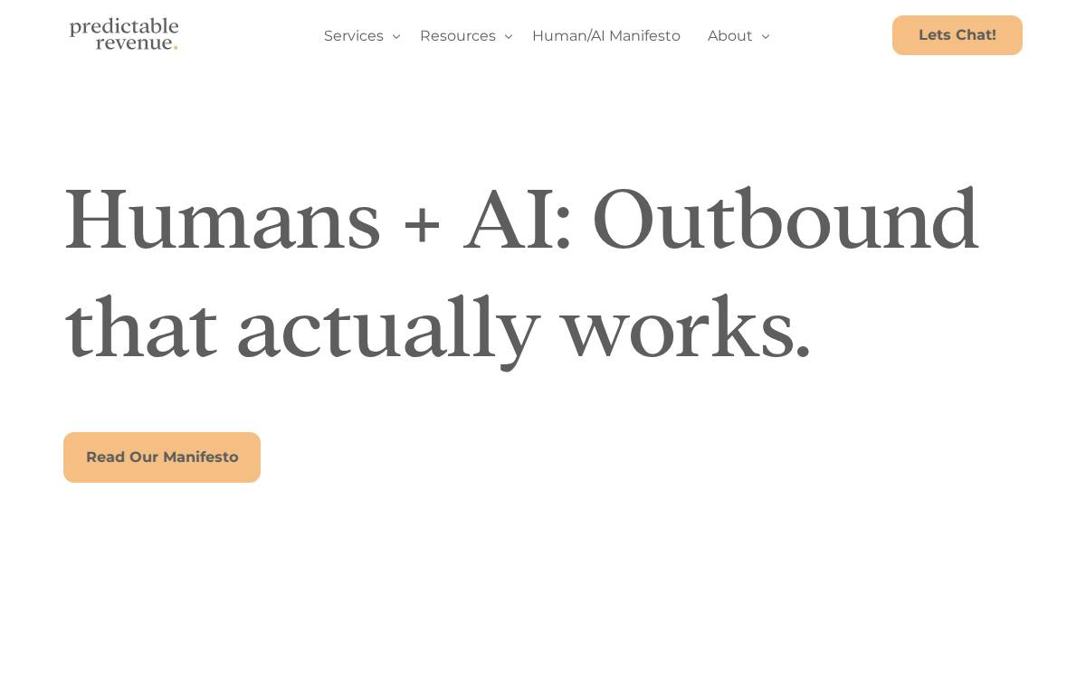 predictable revenue website preview