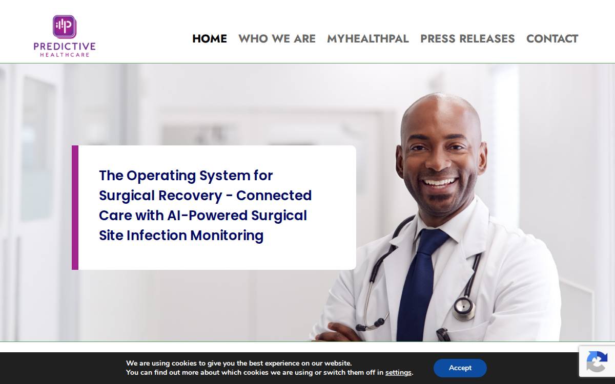 Predictive Healthcare website preview