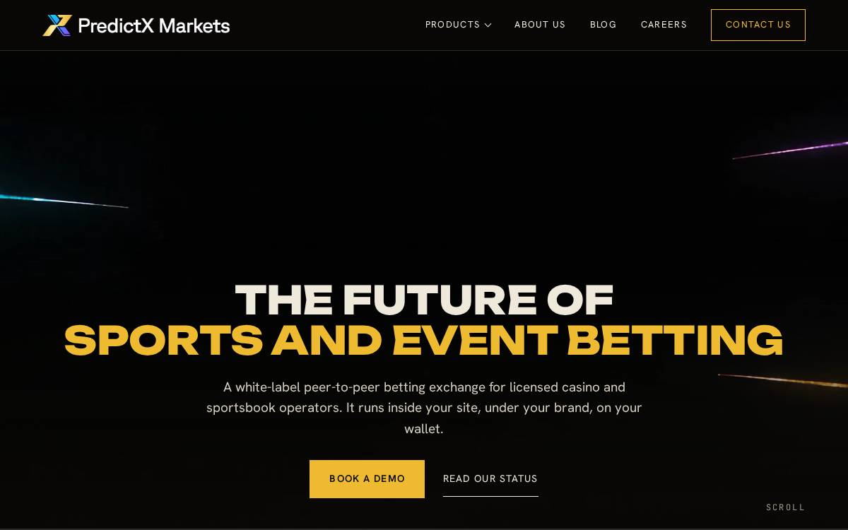 PredictX Markets Inc. website preview