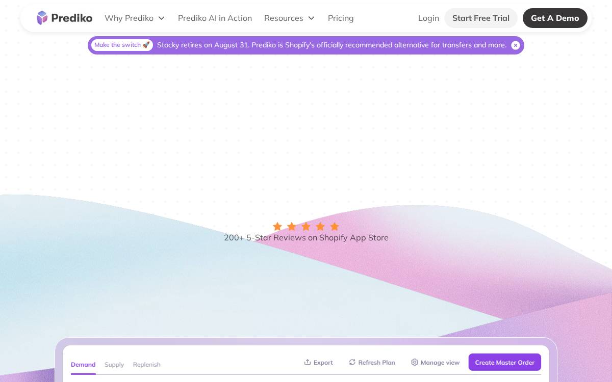 Prediko website preview