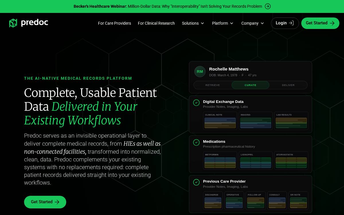 Predoc website preview