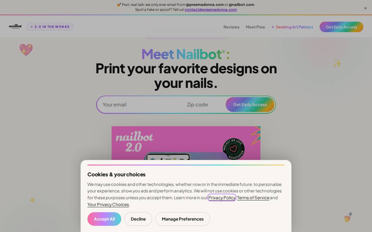 Preemadonna website preview
