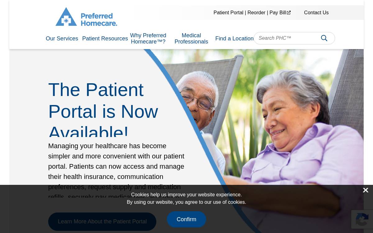 Preferred Homecare website preview