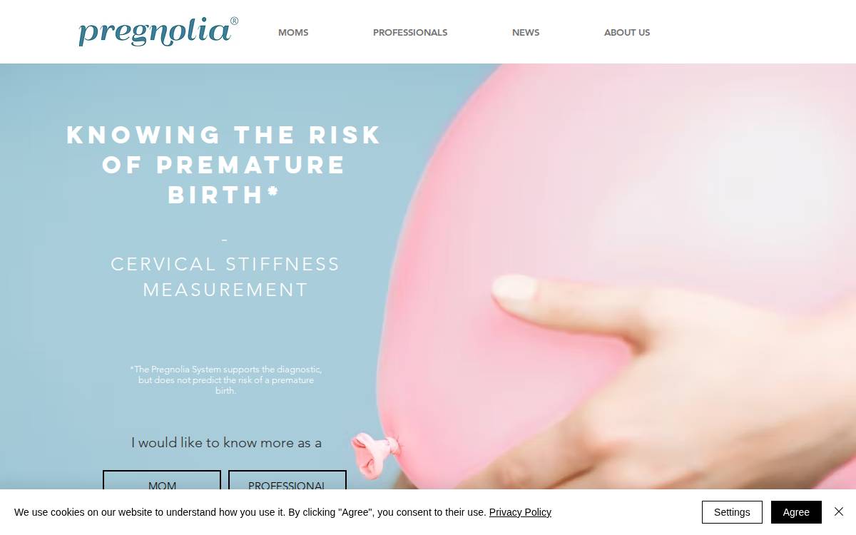 Pregnolia website preview