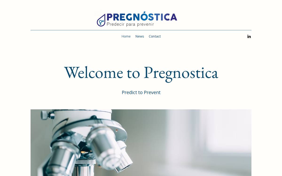 Pregnostica website preview