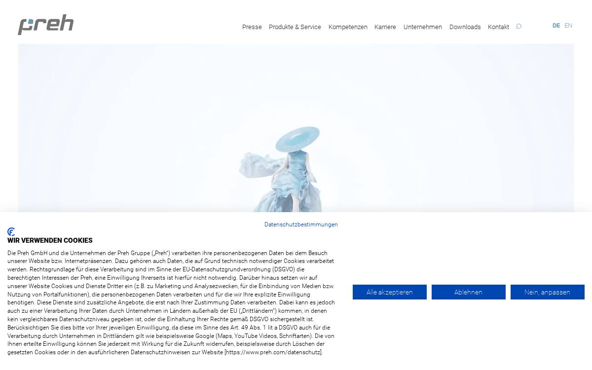 Preh GmbH website preview