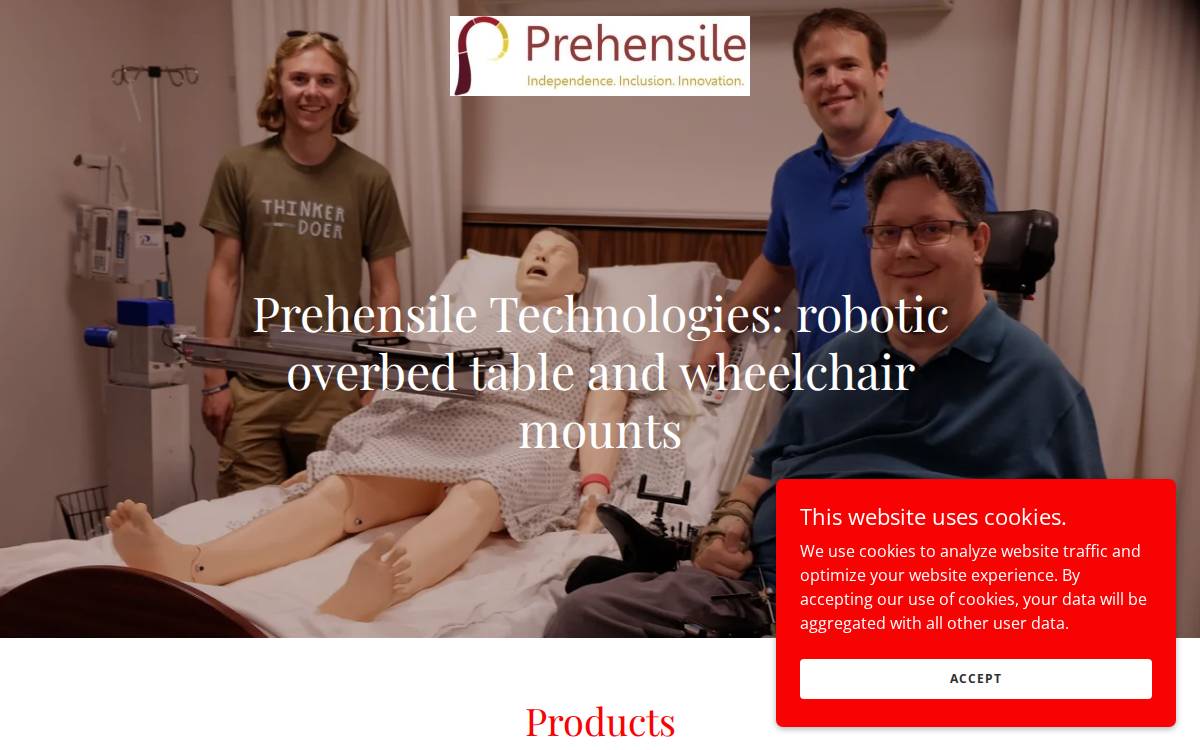 Prehensile Technologies website preview