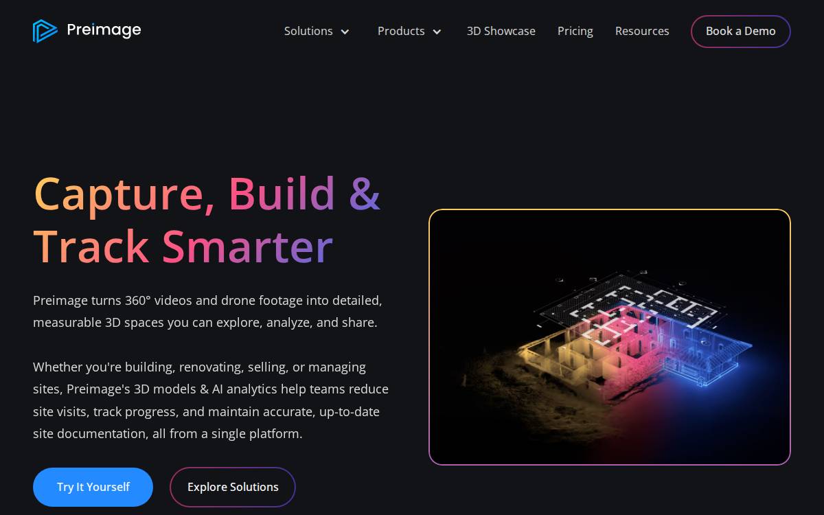 Preimage website preview