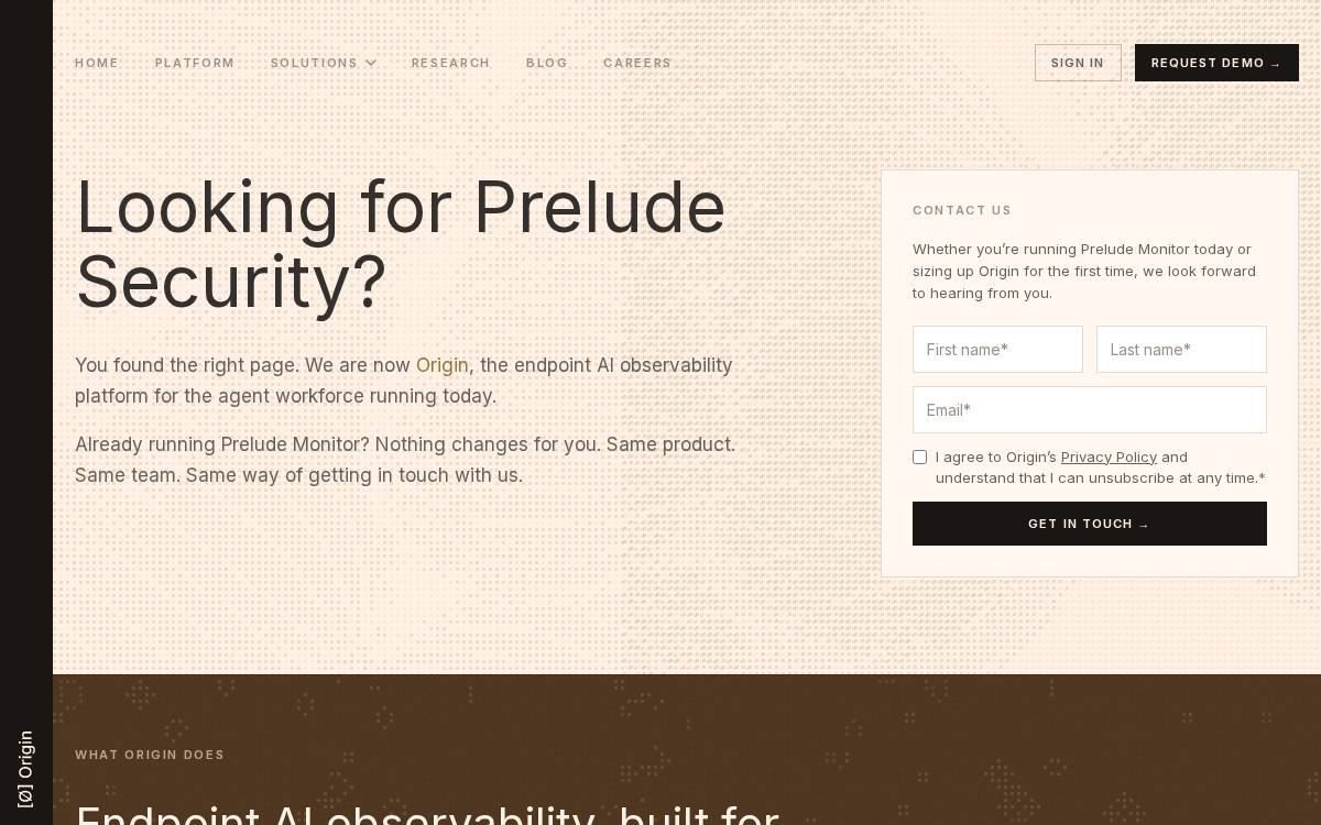 Prelude website preview