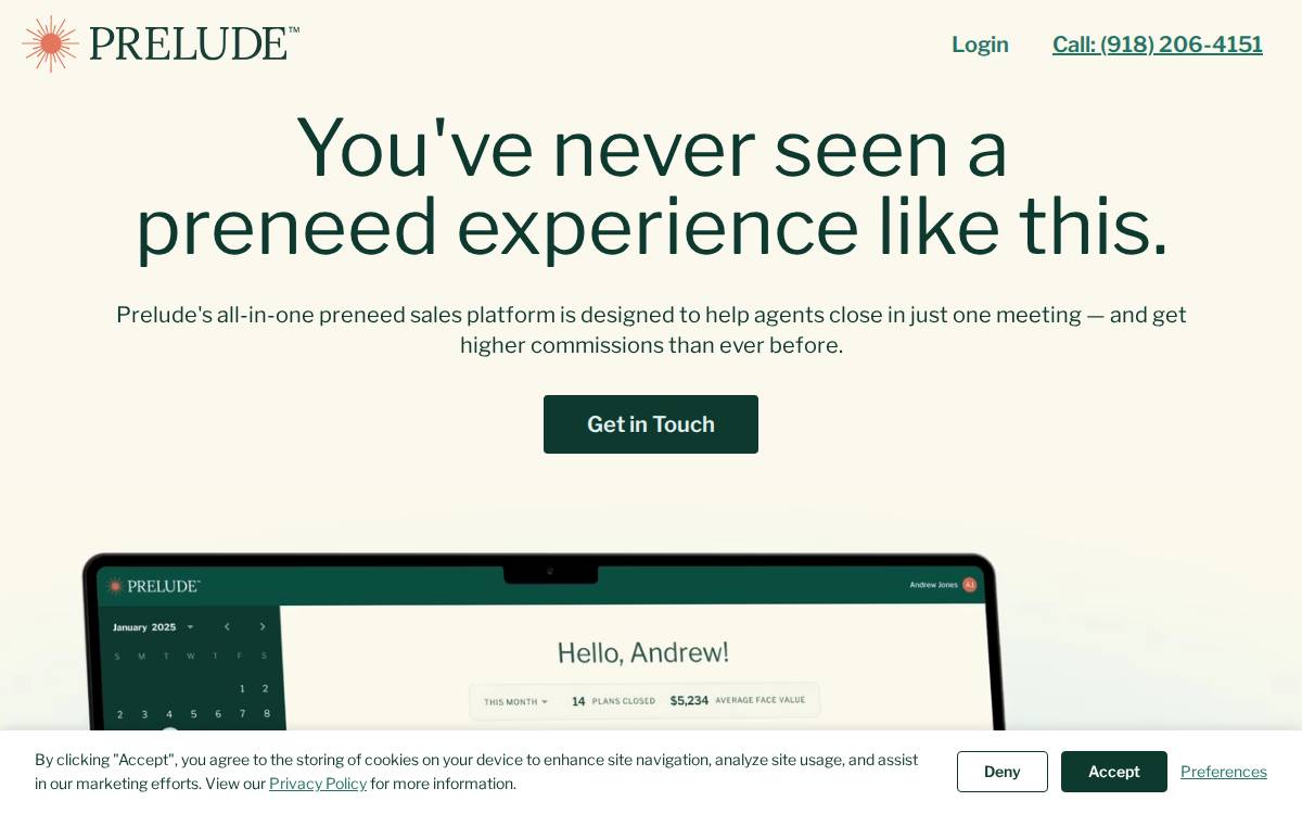 Prelude website preview