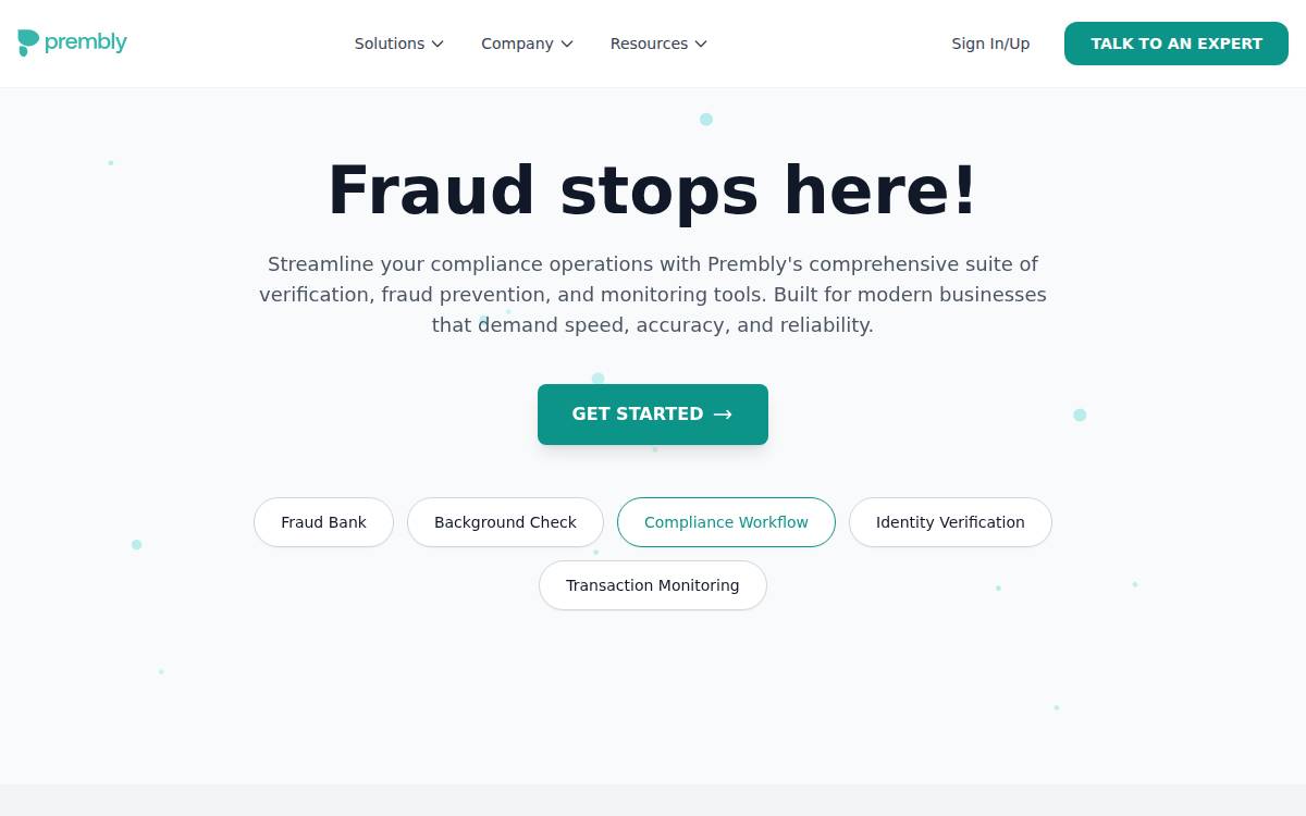 Prembly (formerly Identitypass) website preview