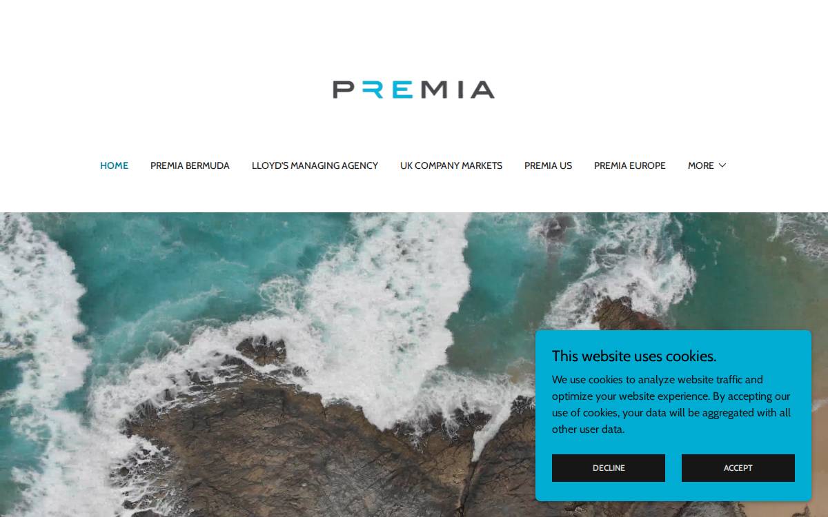 Premiaholdings website preview