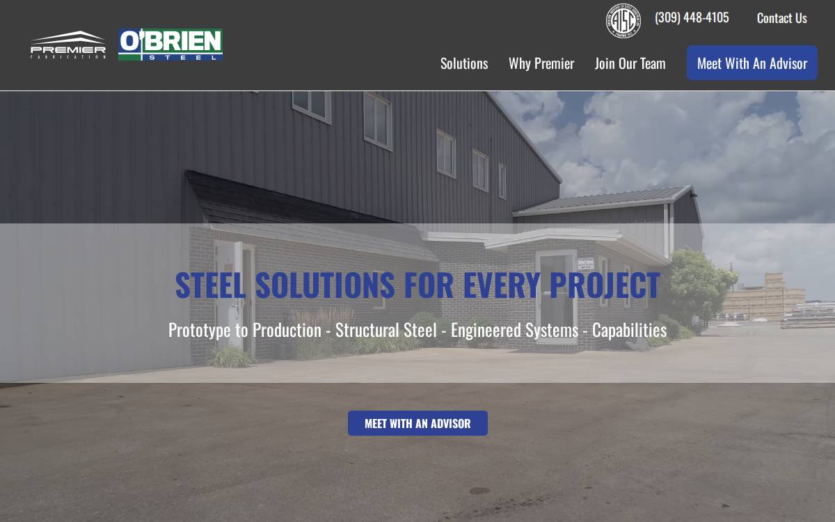 Premier Fabrication website preview