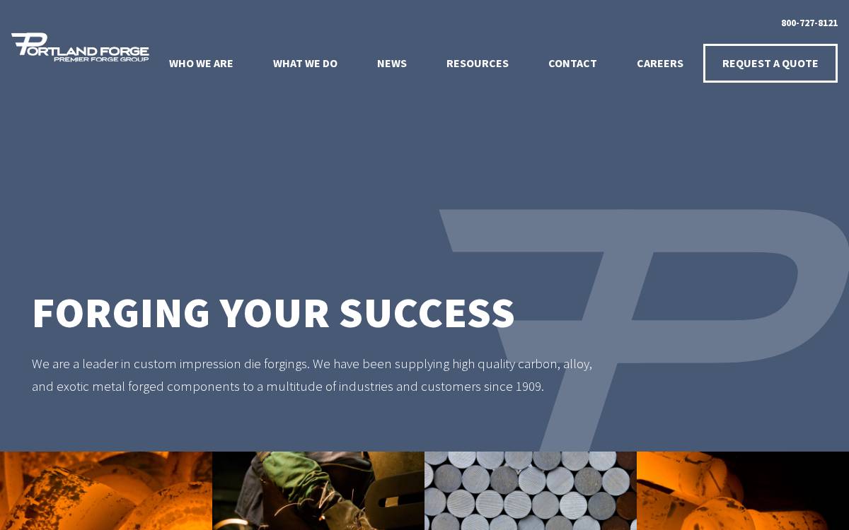 Premier Forge Group website preview