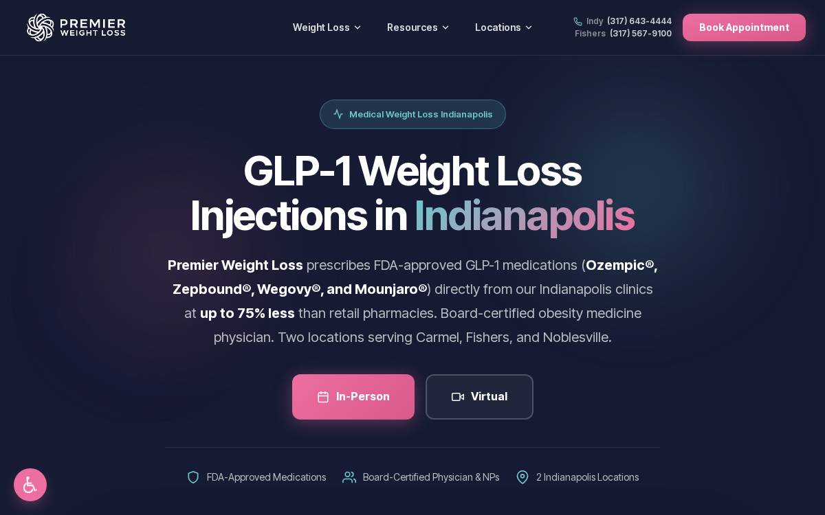 Premier Weight Loss website preview