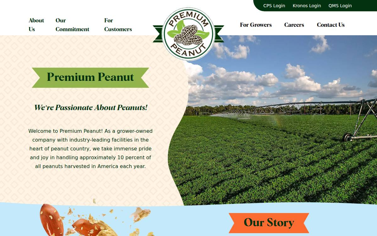 Premium Peanut website preview