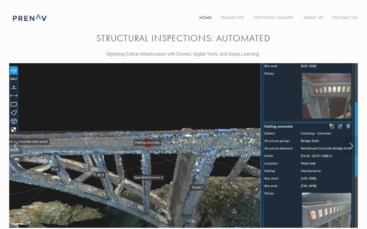 PRENAV website preview