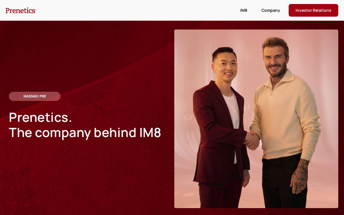 Prenetics website preview