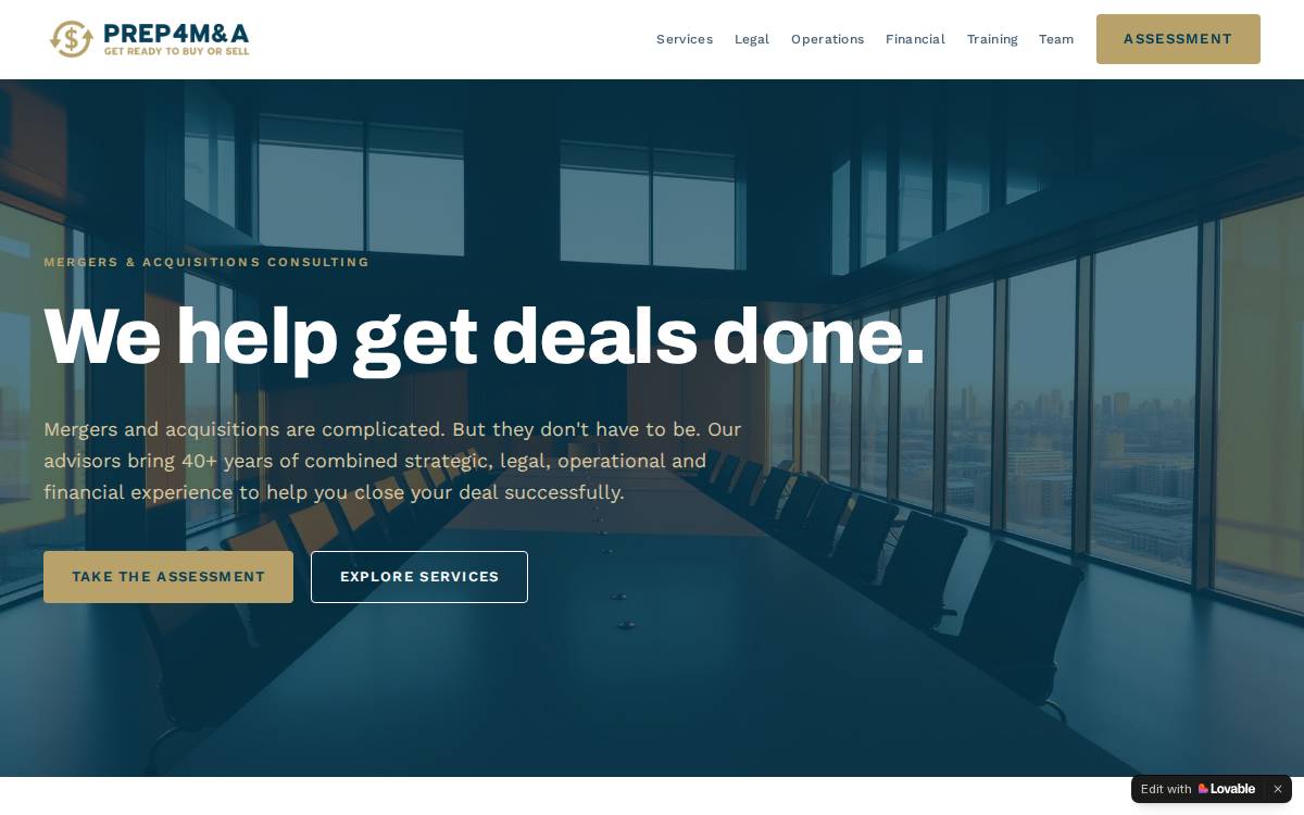 Prep4MA website preview