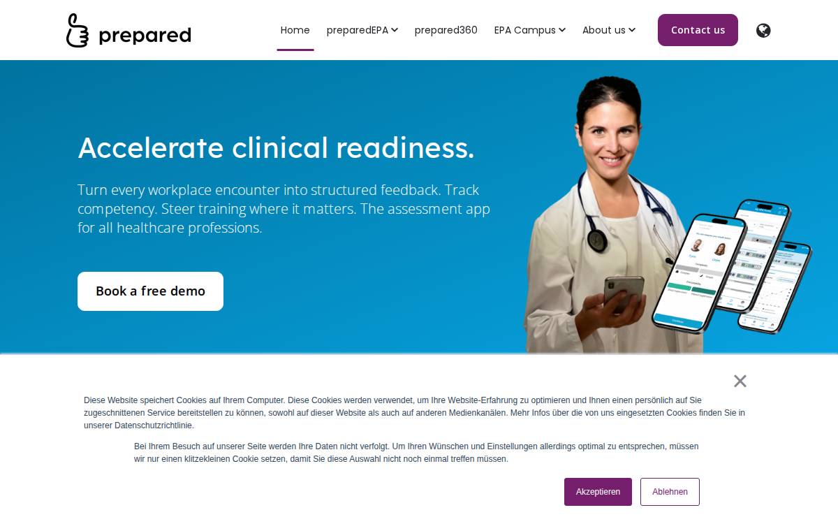 Prepared website preview