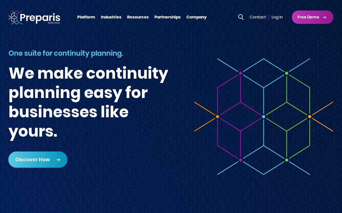 Preparis website preview