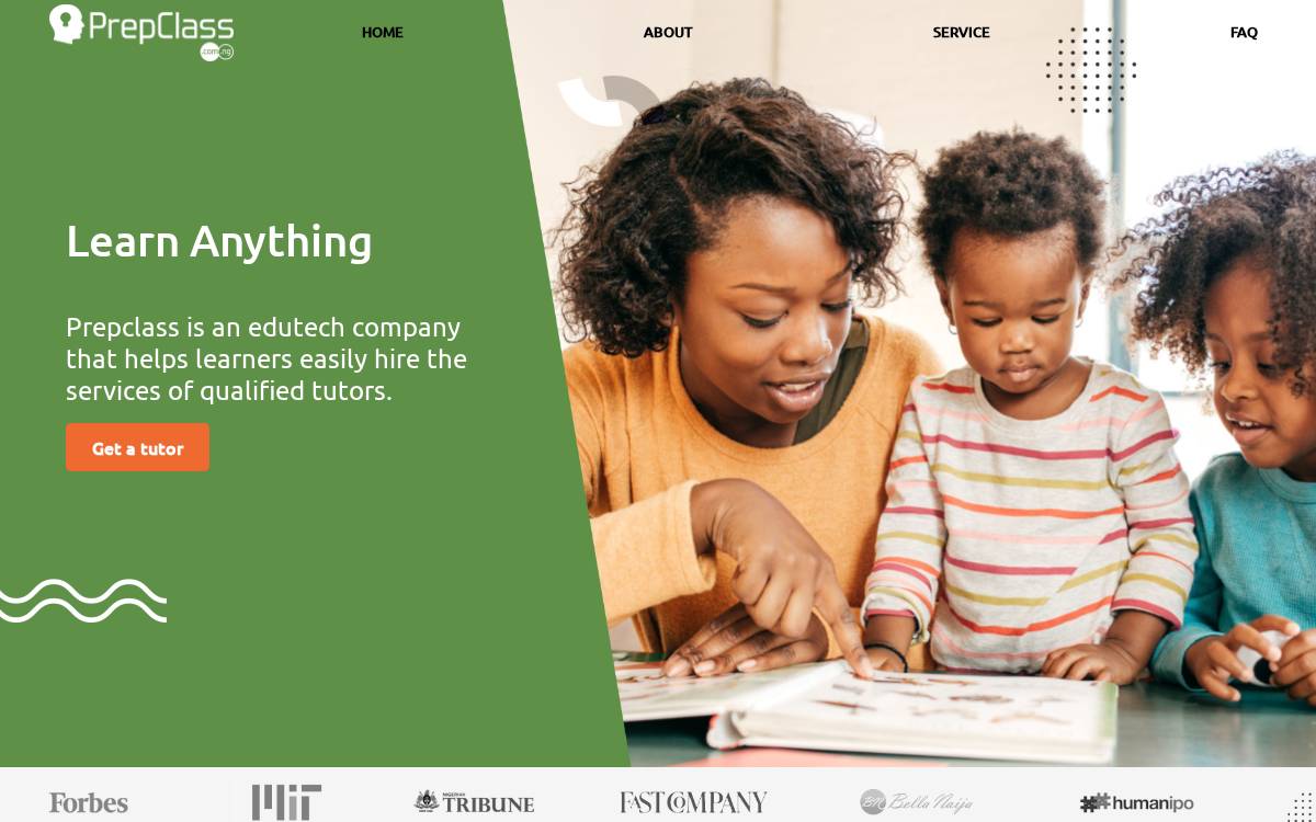 PrepClass website preview