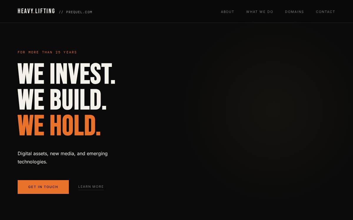 Prequel website preview