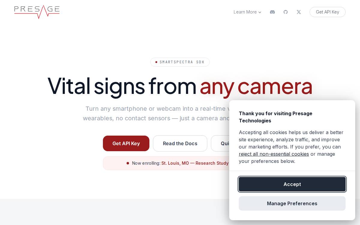 Presagetechnologies website preview