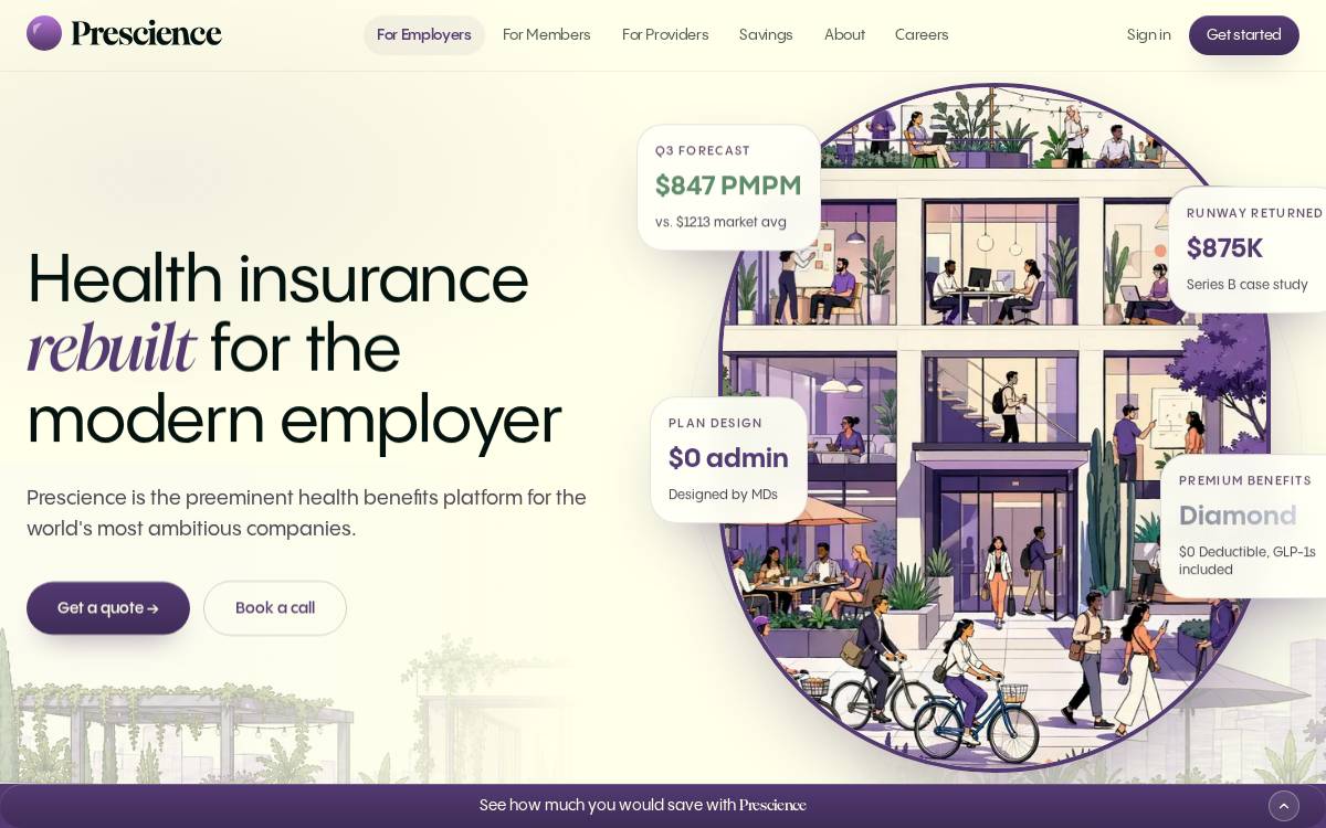 Prescience, Inc. website preview