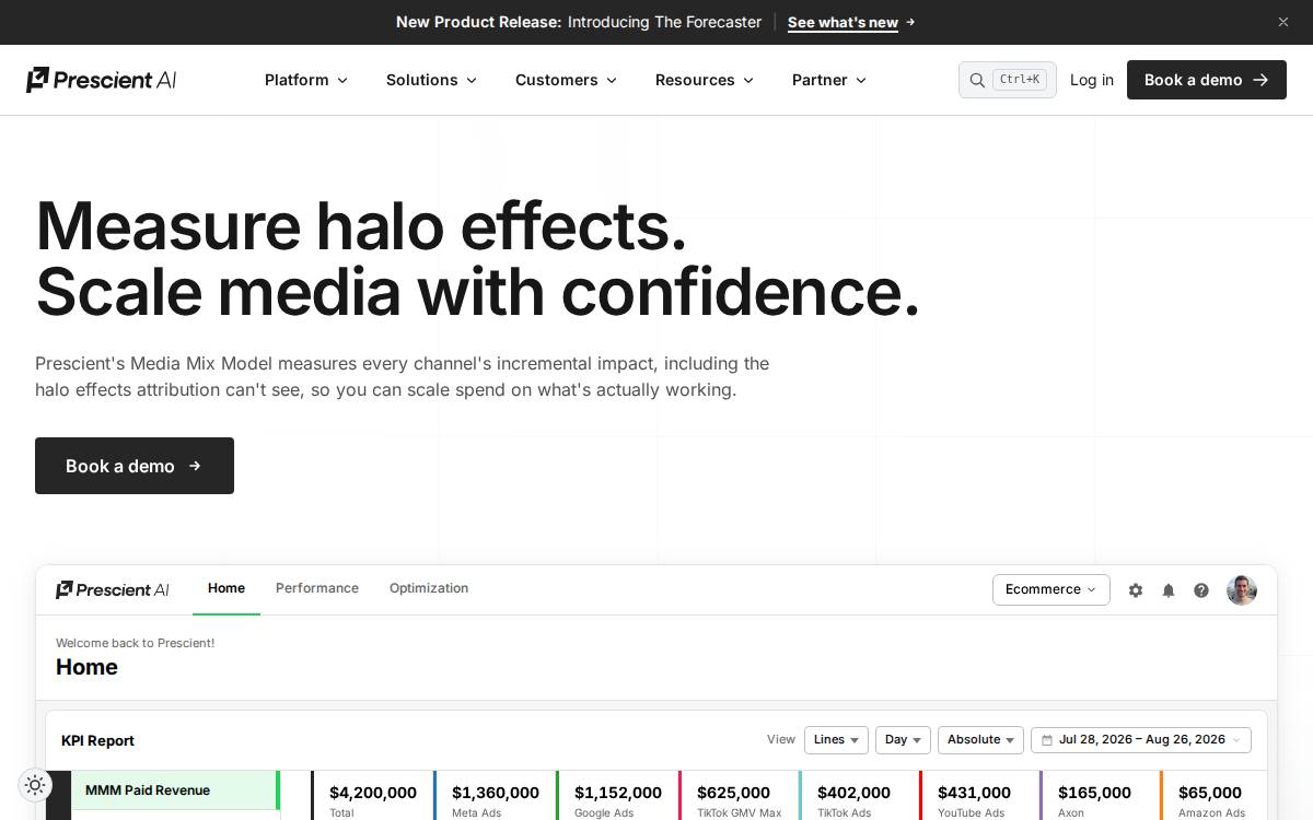 Prescient website preview