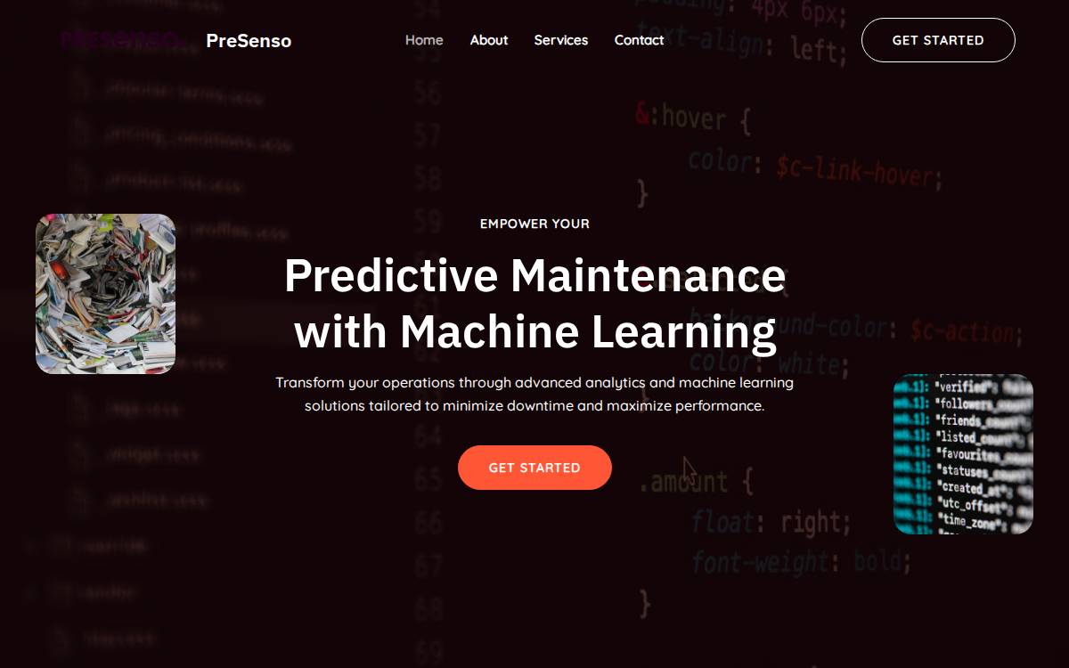 Presenso website preview