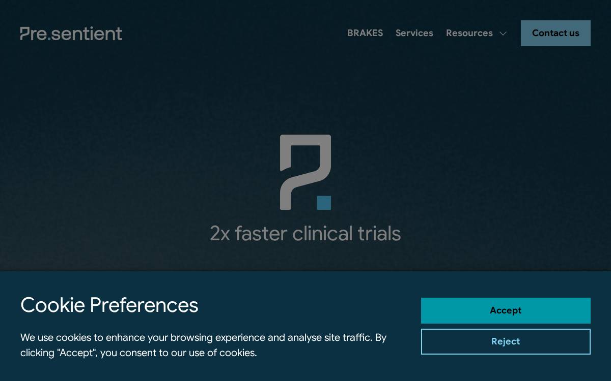 Presentient Technologies Ltd website preview