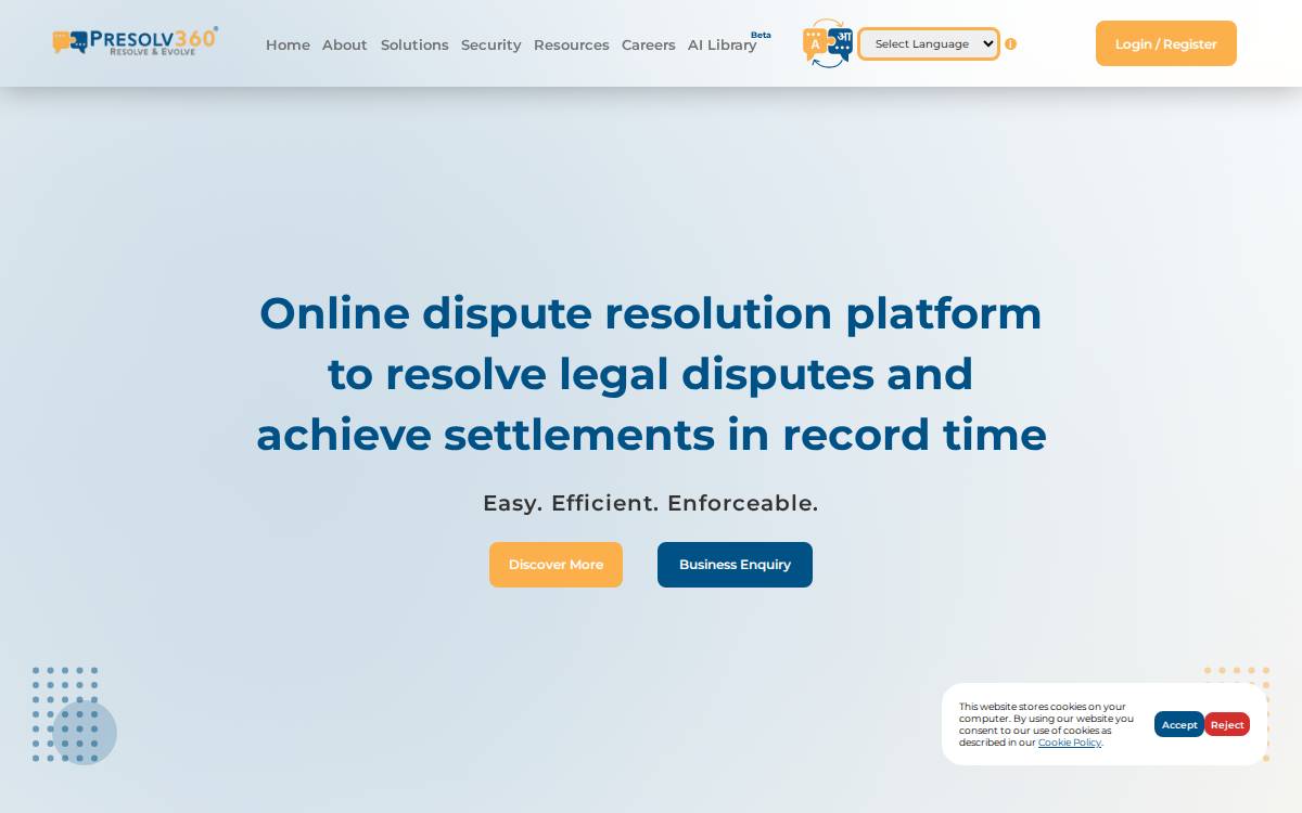 Presolv360 website preview