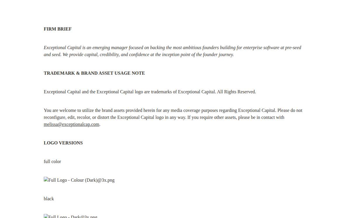 Press Kit website preview