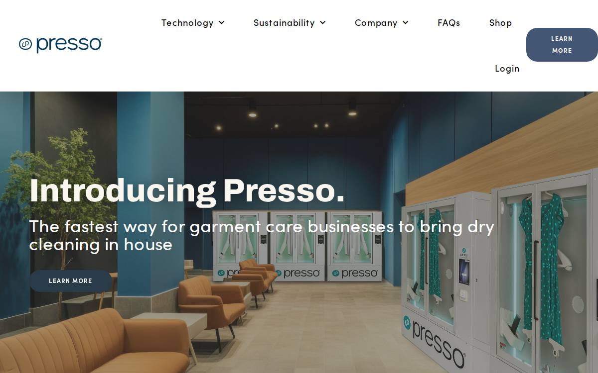 Presso website preview