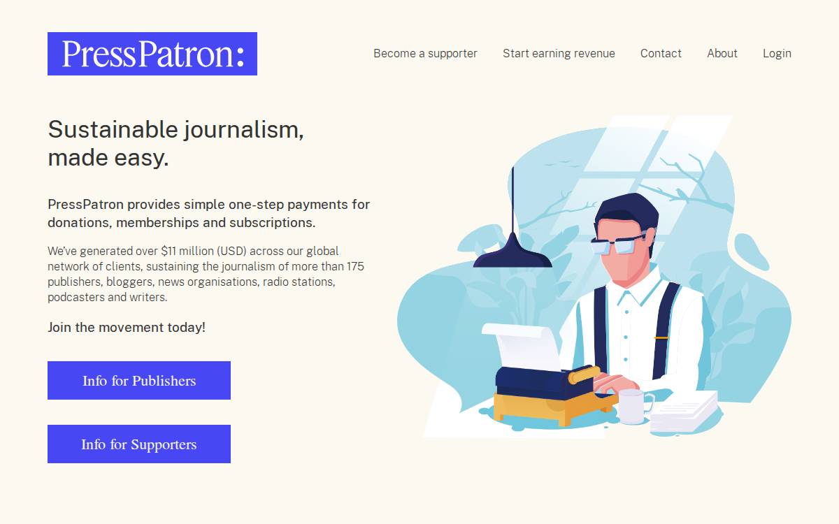 Presspatron website preview