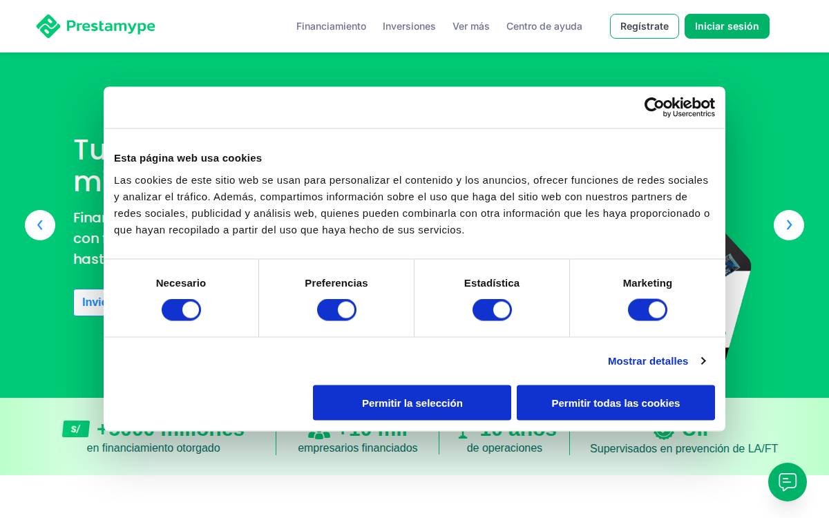 Prestamype website preview