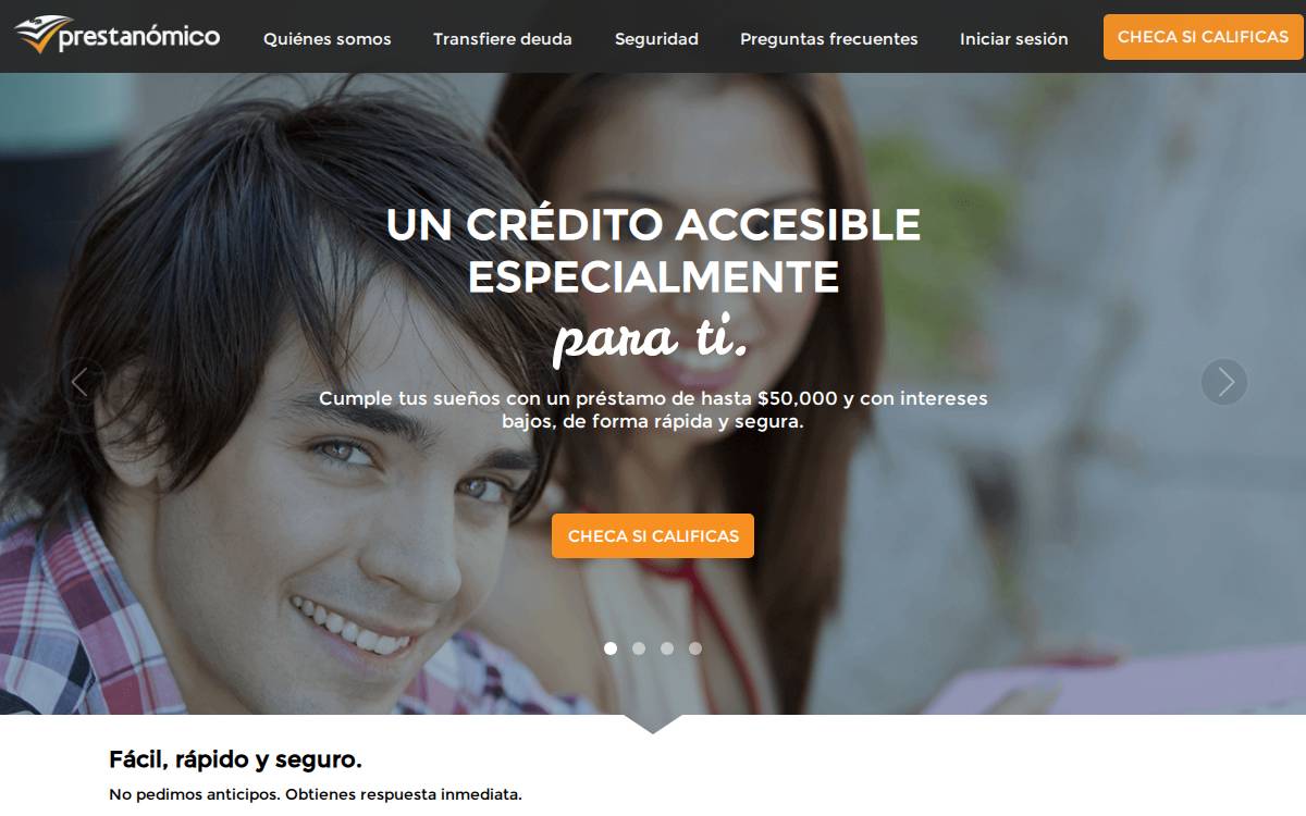 Prestanómico website preview