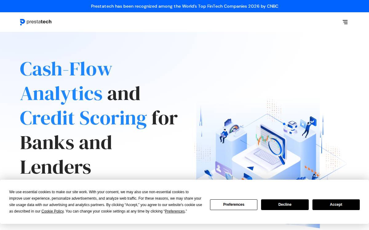 Prestatech website preview