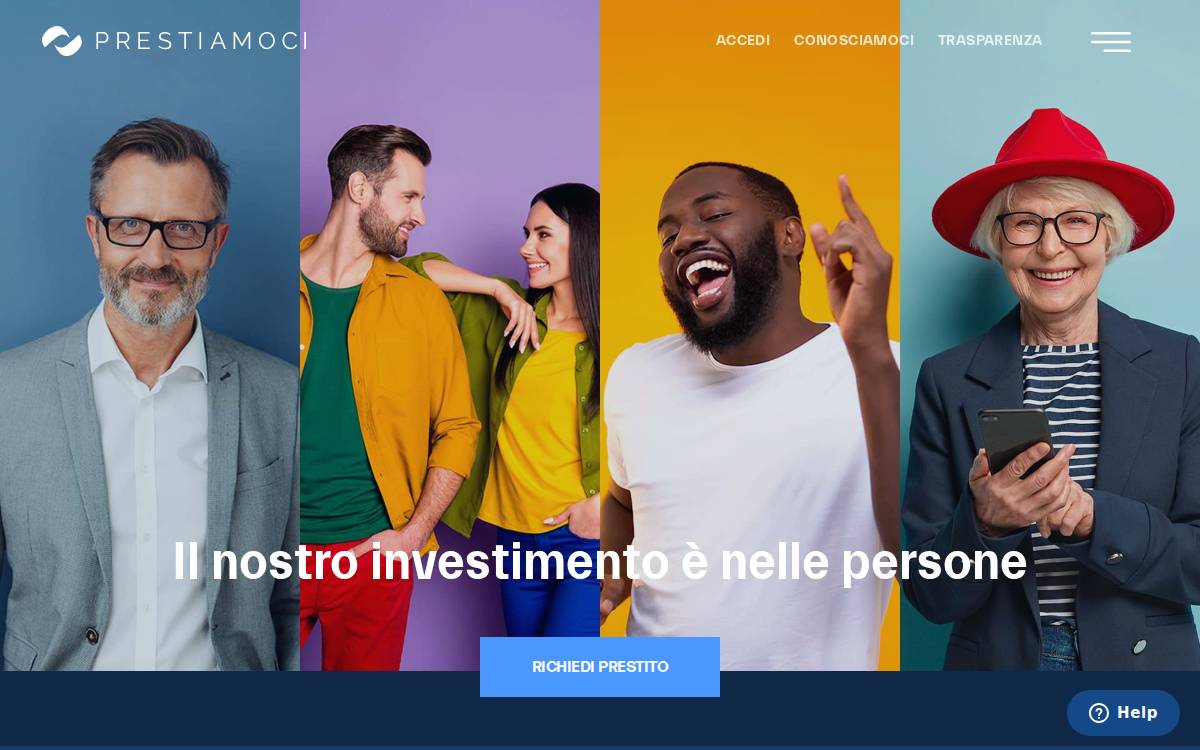 Prestiamoci website preview