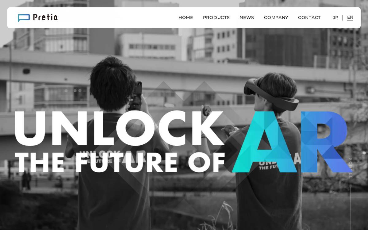 Pretia Technologies website preview