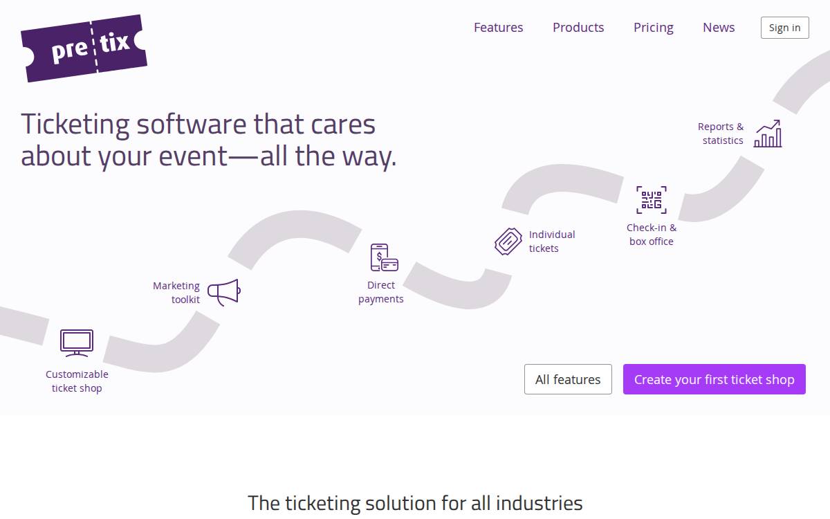 Pretix website preview