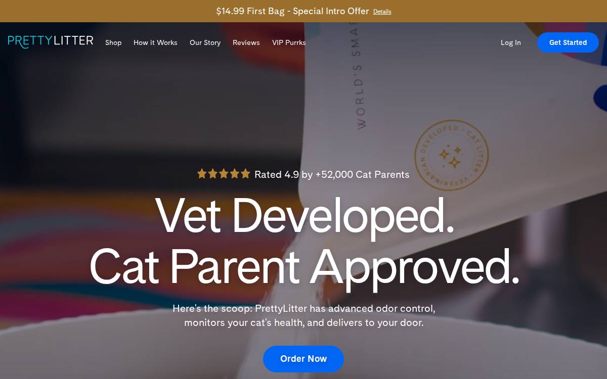 Prettylitter website preview