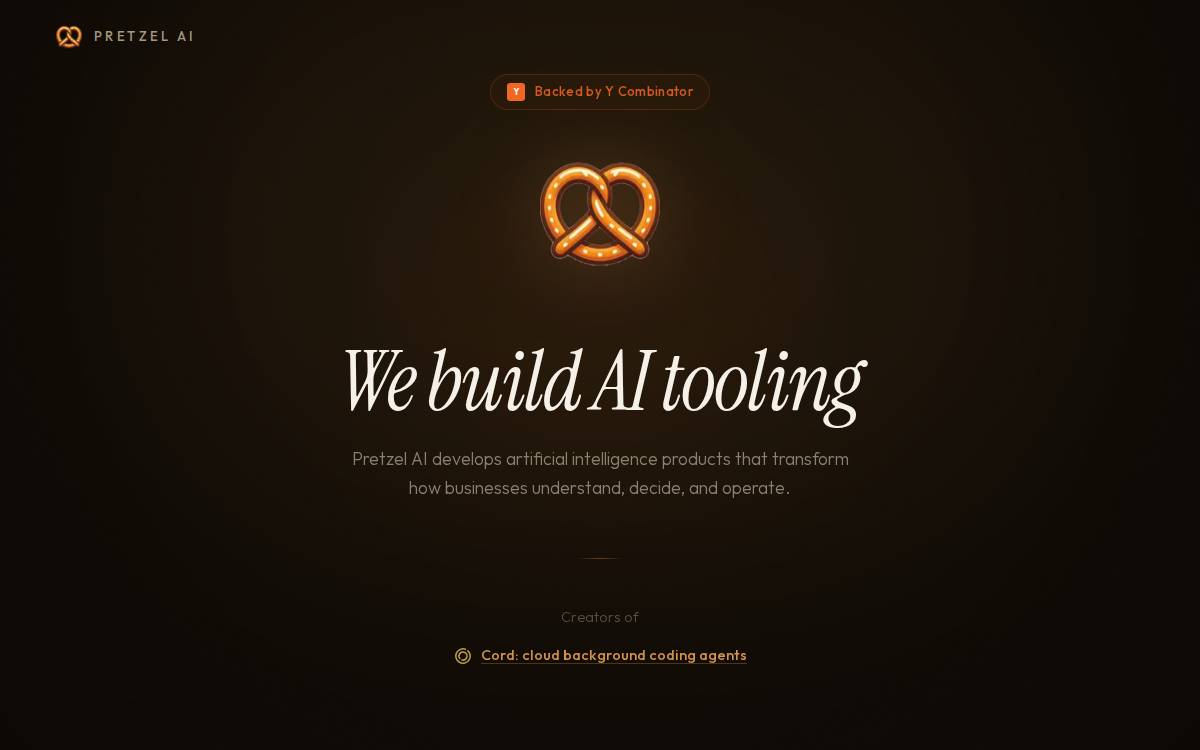 Pretzel AI website preview