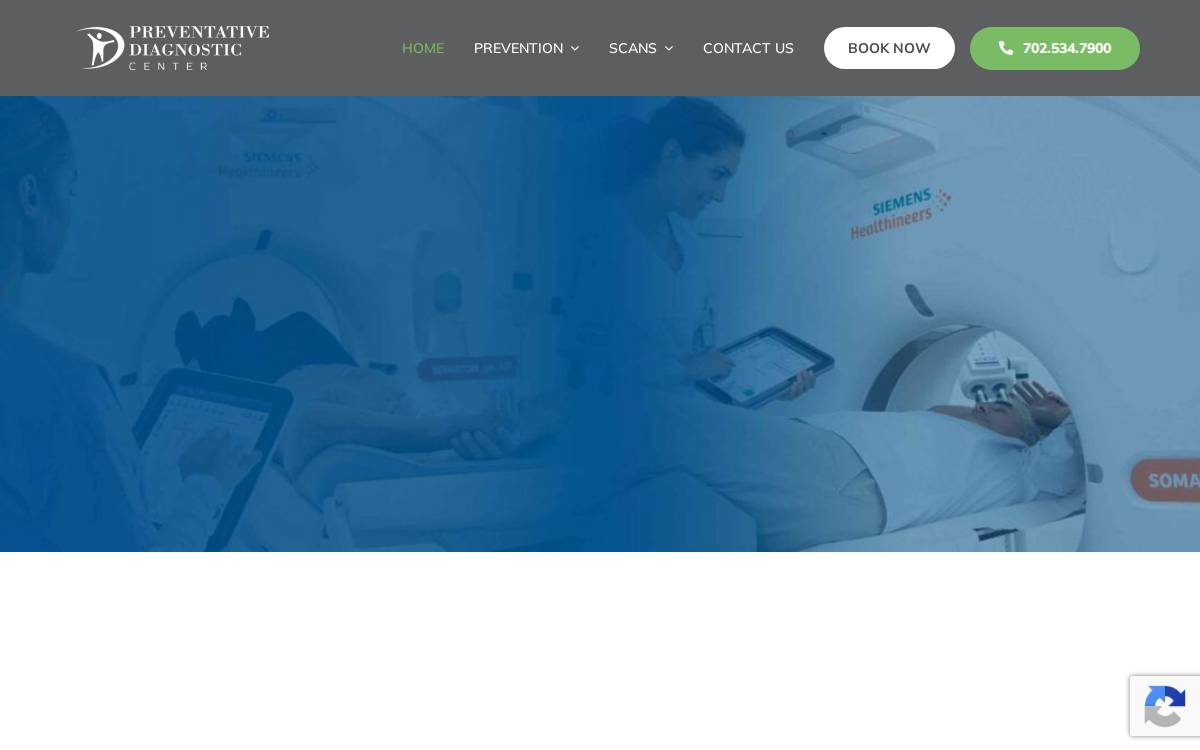 Preventative Diagnostic Center website preview
