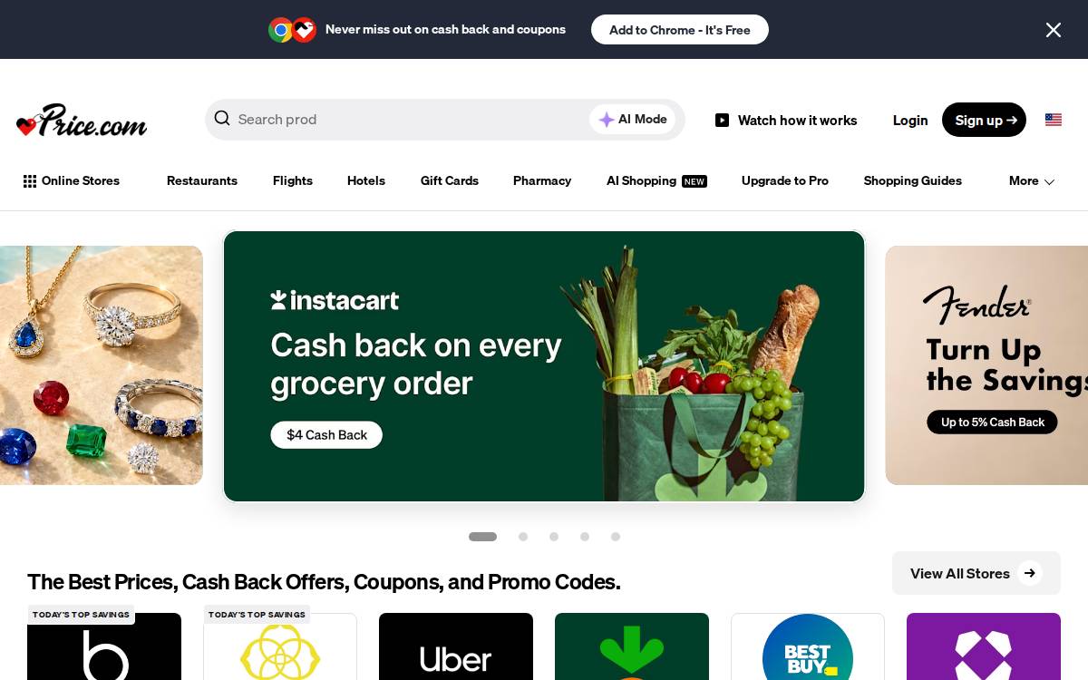 Price marketplace-b2c website preview