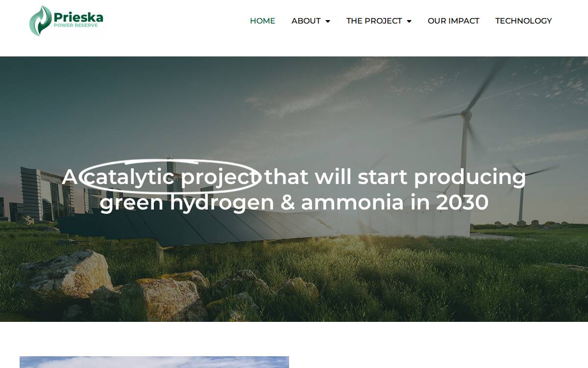 Prieska Power Reserve website preview