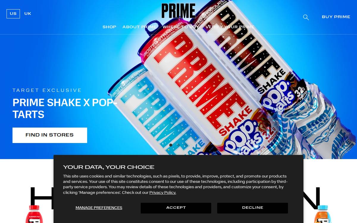 PRIME website preview