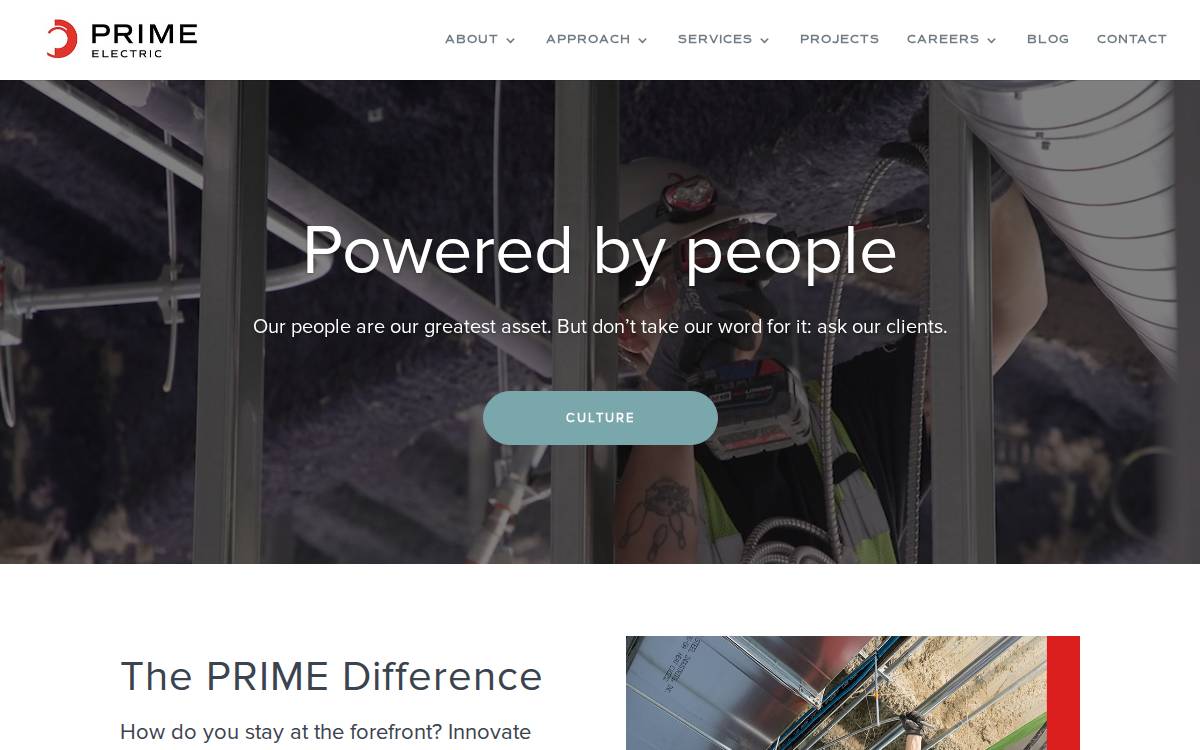 Prime Electric website preview