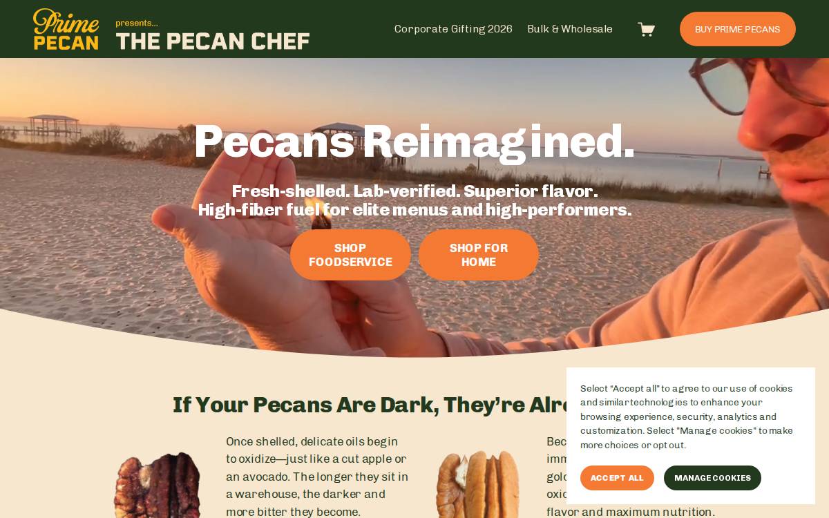 Prime Pecan website preview